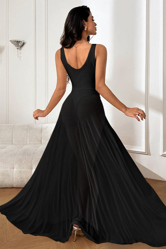 Sheer Edition ALine Maxi Birthday Dress