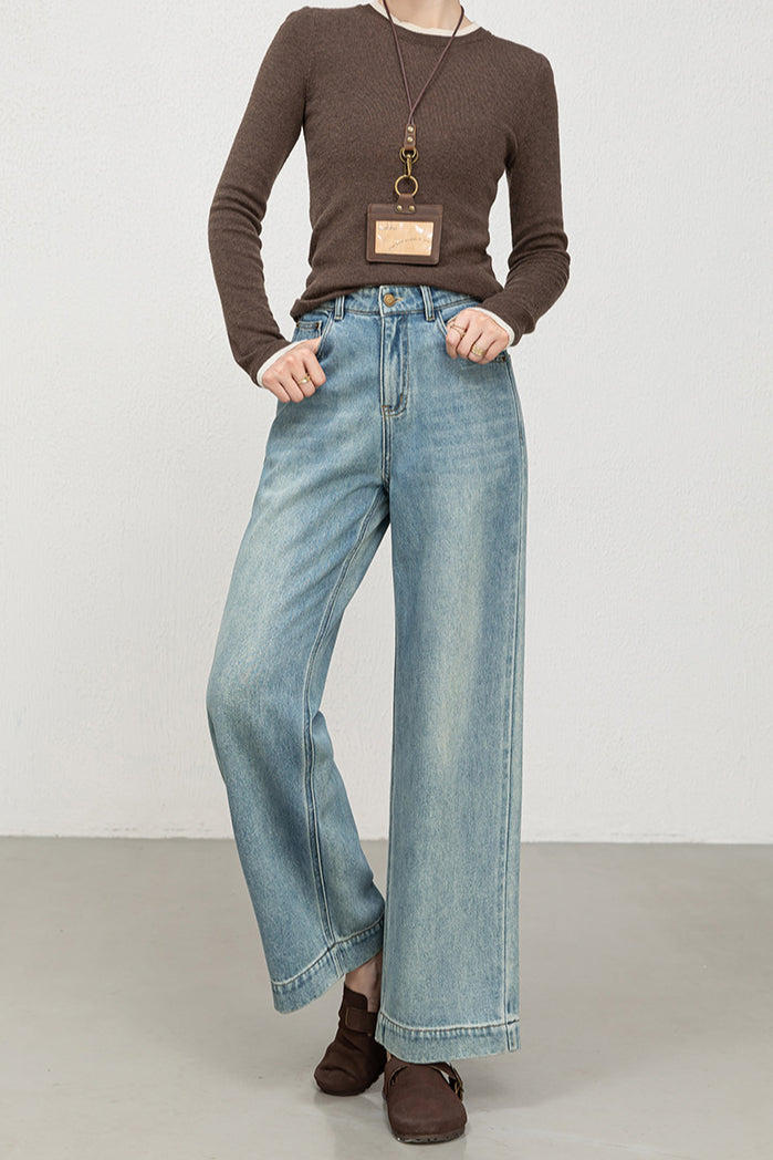 Embroidered Denim Jeans