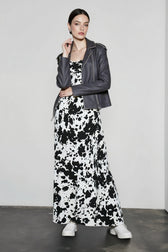 Vintage Floral High-Waist Slip Dress