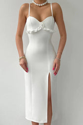 Satin Backless Bodycon Silk Dress