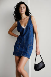 Mini Suspender Denim Dress