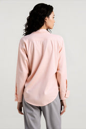 Linen Solid Button Down Blouse