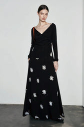 Embroidered Linen Lace Vacation Skirt