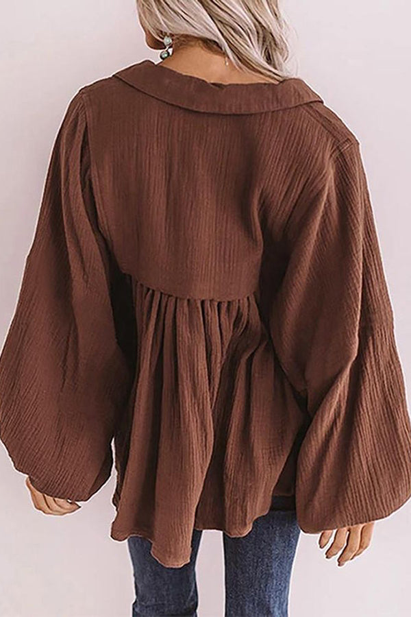 Best Kept Secret Collared Babydoll Top