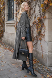 Slim Fit Double Breasted Lapel Overcoat