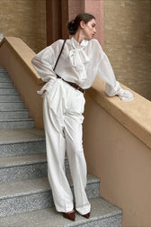 Bow Tie Sheer Blouse