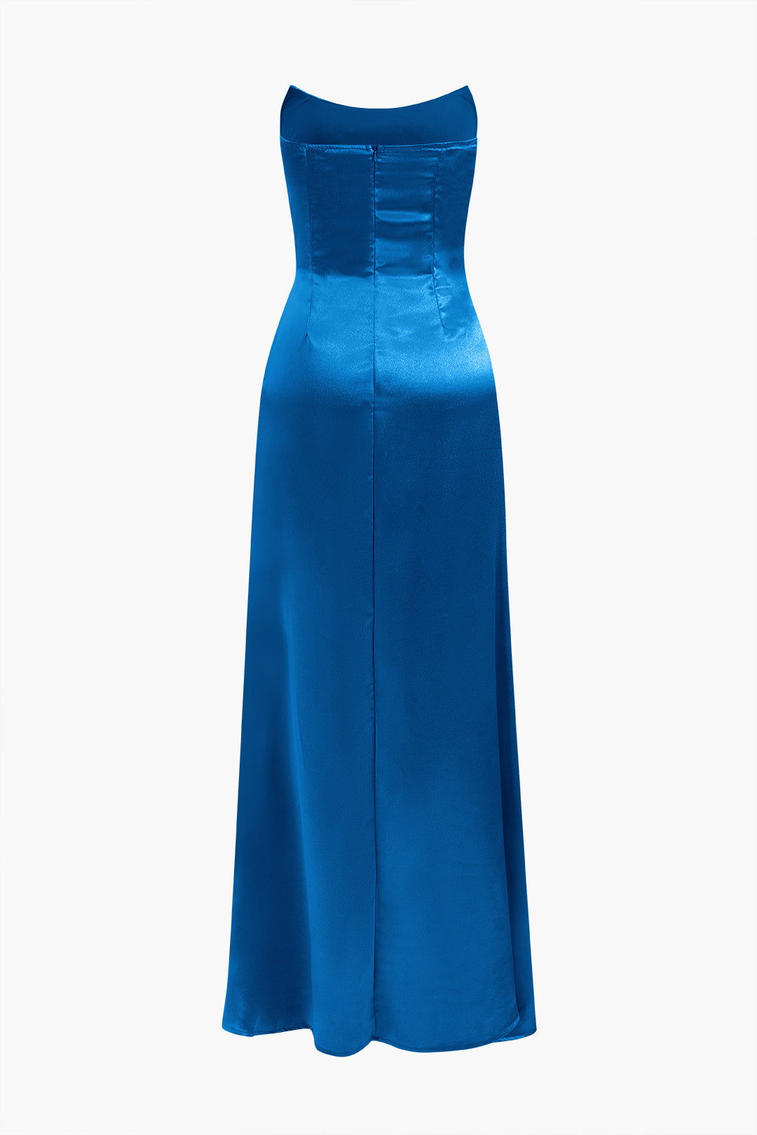 Strapless Sequin Slit Gown Maxi Dress - View 4