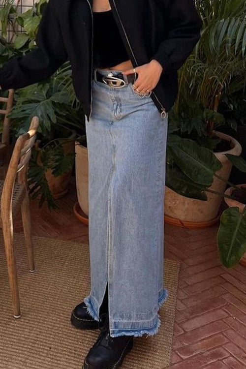 Vintage Washed Bodycon Denim Jeans
