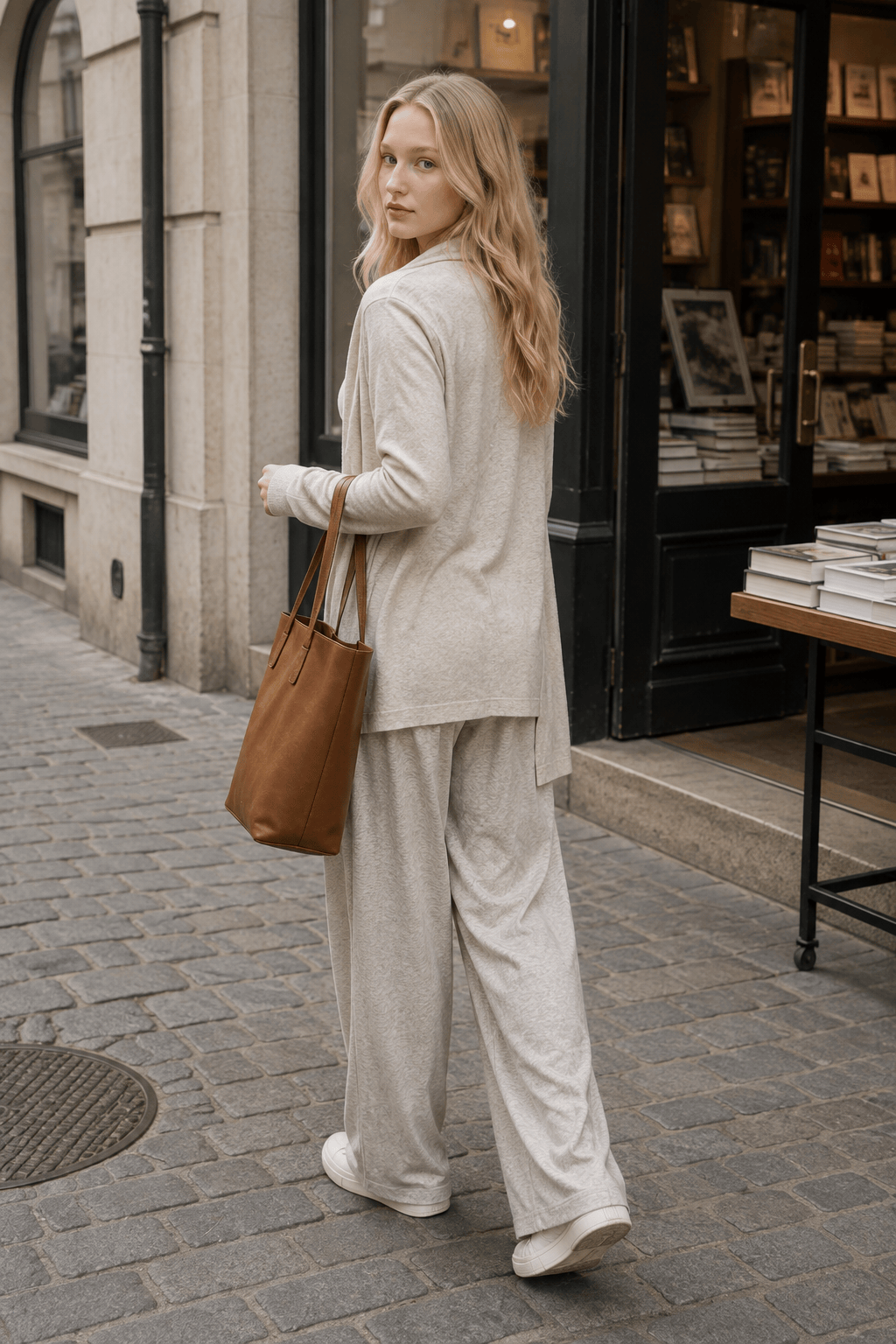 Relaxed Casual Drapey Knit Pants