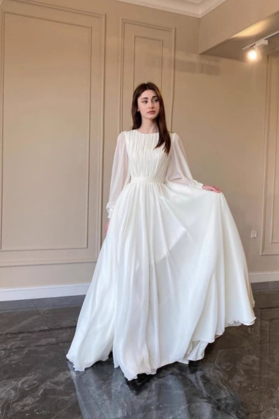 French Tiered Chiffon Prom Dress