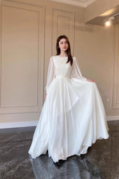 French Tiered Chiffon Prom Dress