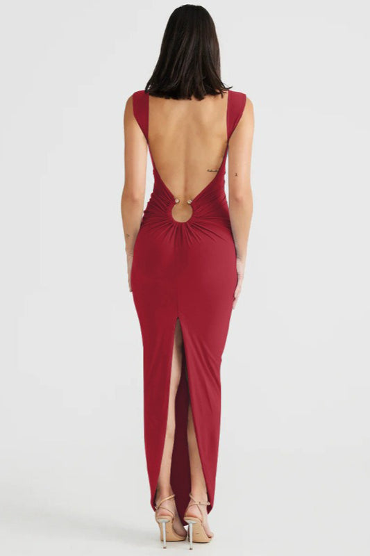 Slit VNeck Bodycon Dress