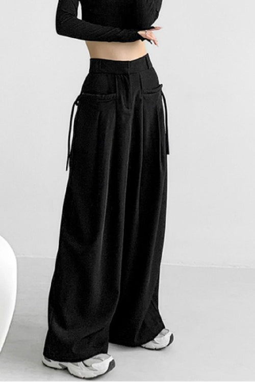 High Waist Fluid Wide Leg Pants