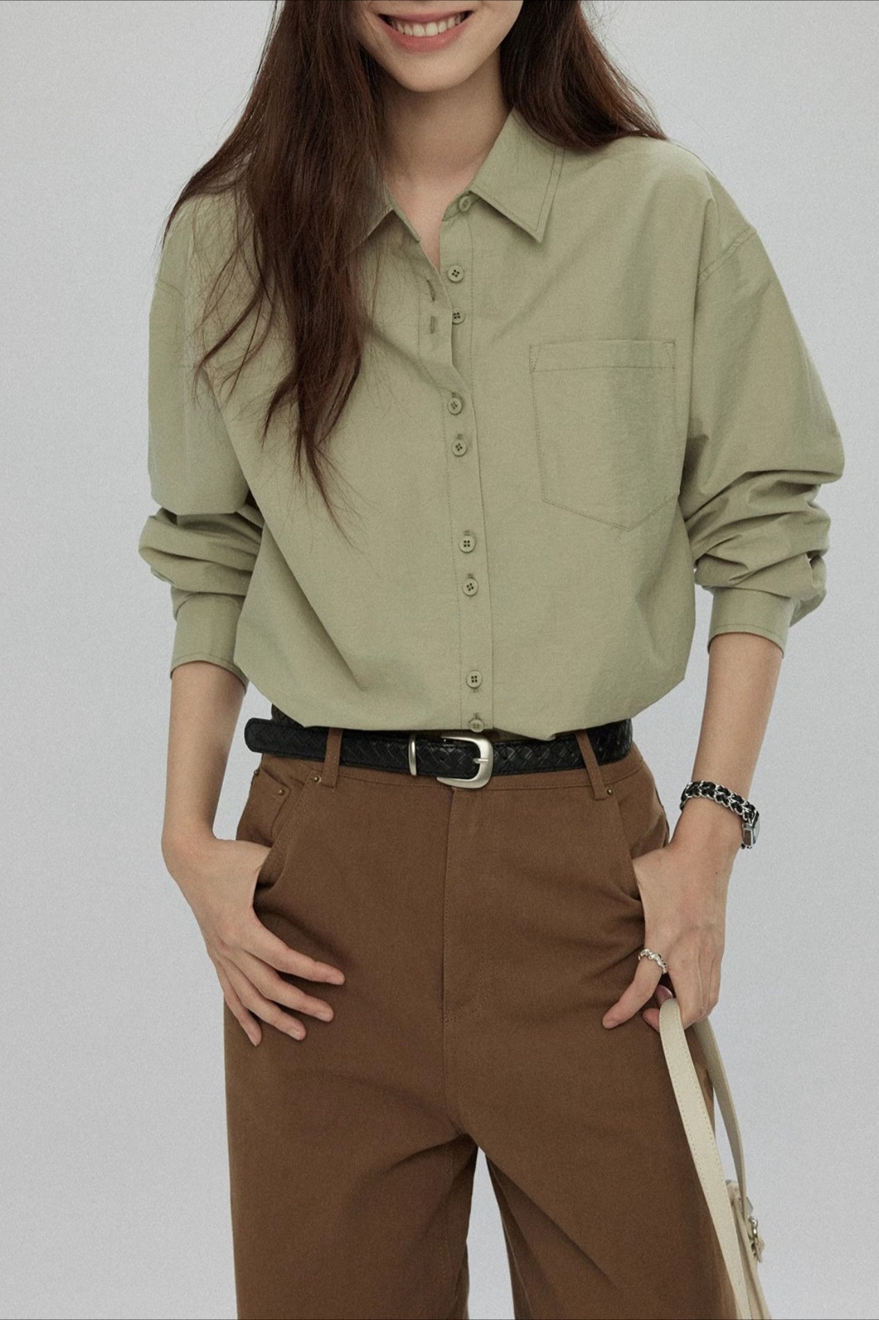 Elegant Button Down Long Sleeve Top