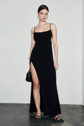 Y2K Cami High Slit Slim Bodycon Dress