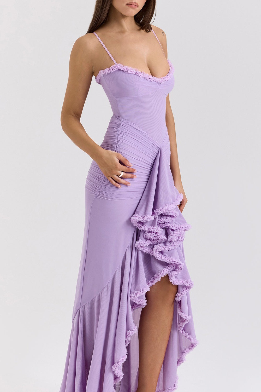 Stretch Mesh V Neck Cami Midi Dress 5