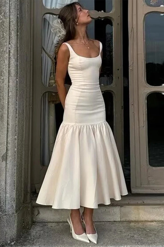 Tailored Fit Patchwork ALine Maxi Dress