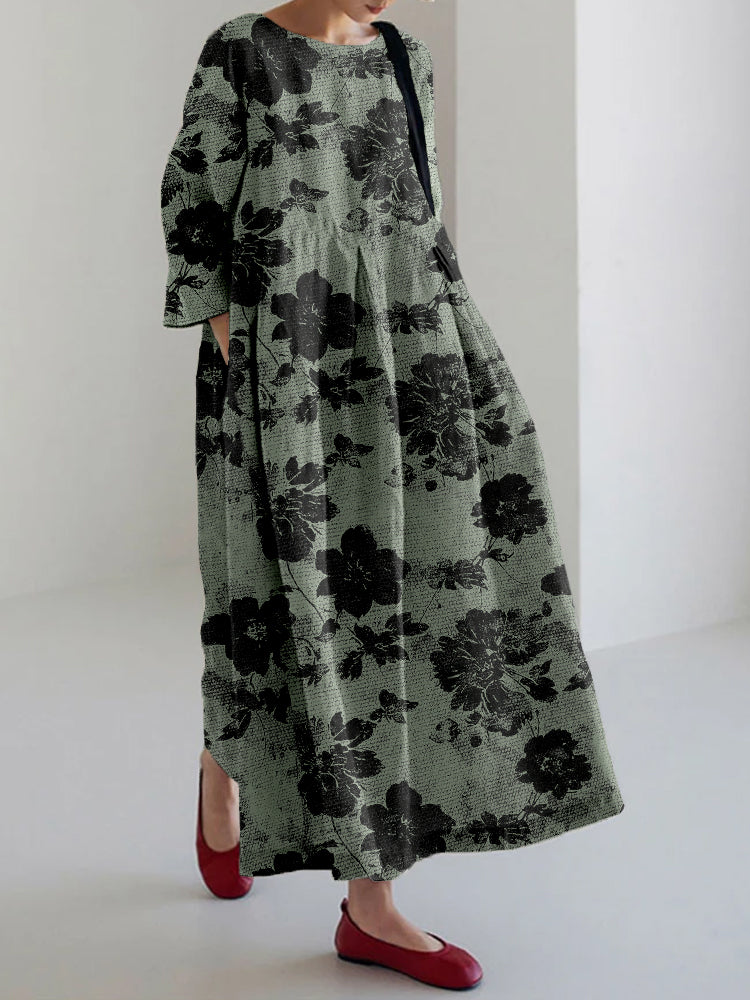 Nerisse™ - Botanical Print Dress Green (Almost sold out)