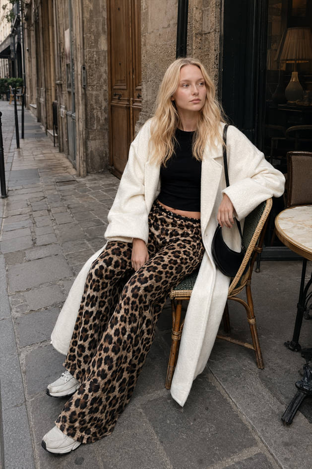 Leopard Print Slim Maxi Skirt