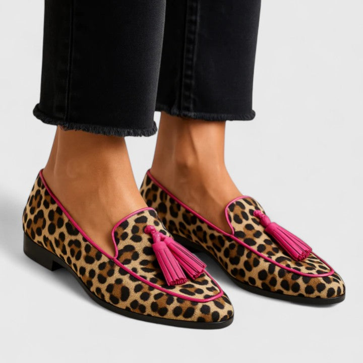 Buckle Strap Faux Leather Loafers