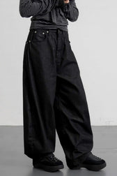 Leopard Cross Studded Wide Leg Jeans
