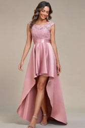 Blush Ruffled Hem Prom Dress