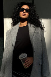 Soft Pile Relaxed Fit Lapel Blazer