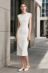 Sleeveless High Waist Slim Work Dress