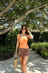 Sequin Beaded Backless Boho Halter Cami Top
