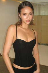 Ribbed Corset Cami Top
