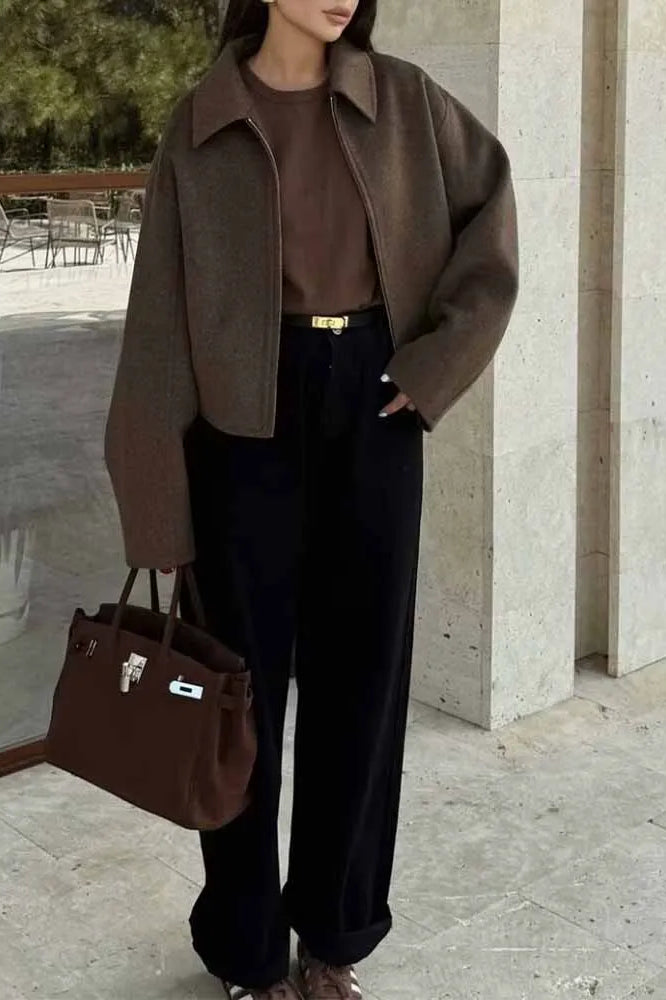 Casual Lapel Zip Jacket