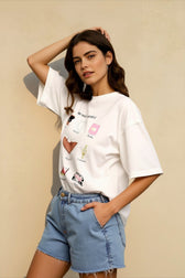 Oversized Cotton Graphic T-shirts