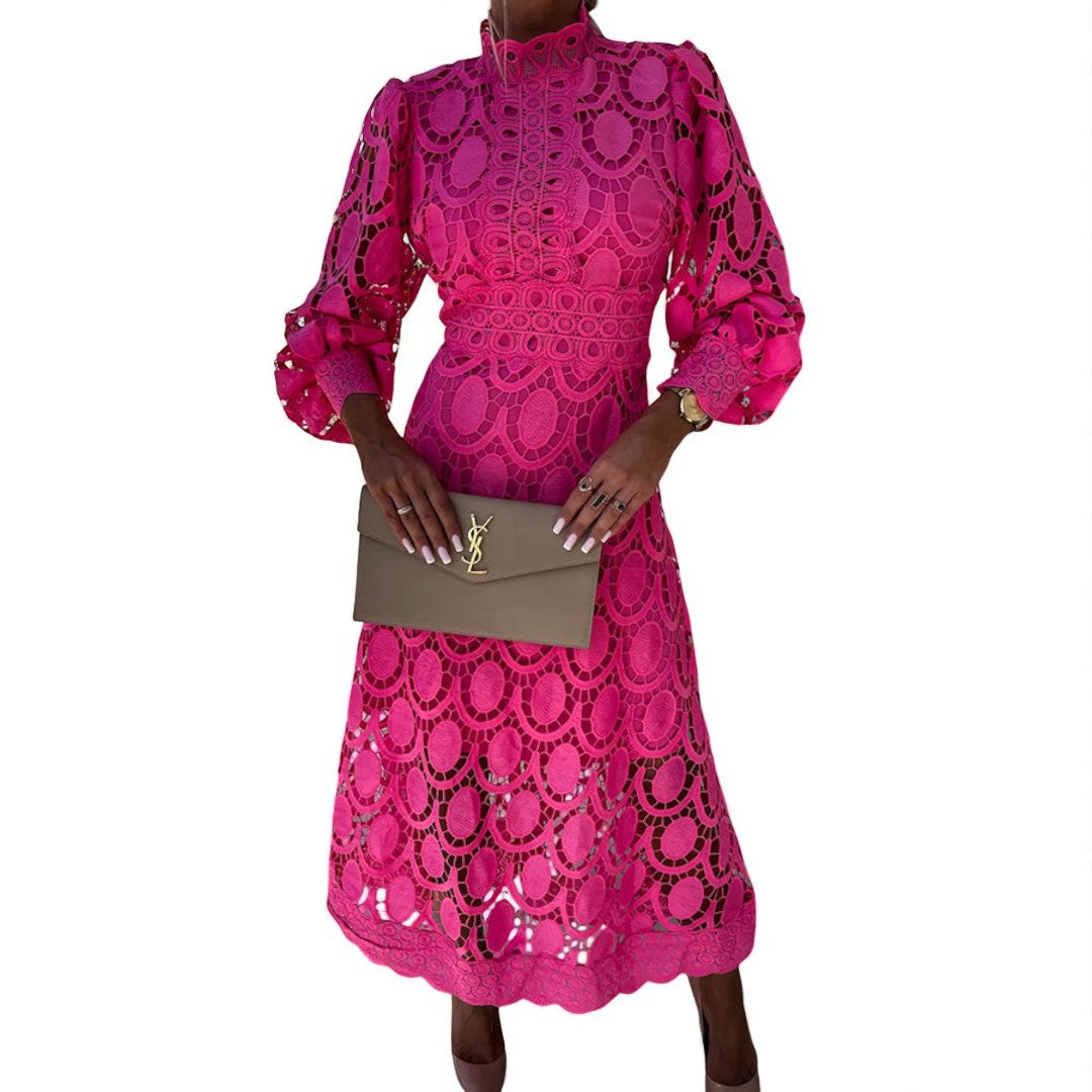 Charlize™ - Romantic lace dress Pink