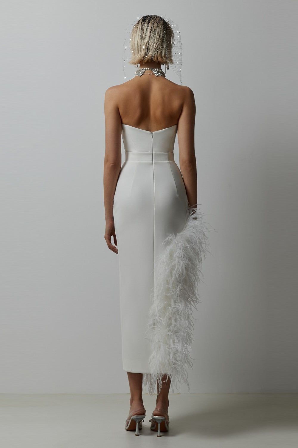 Ostrich Feather French Gown Prom Dress
