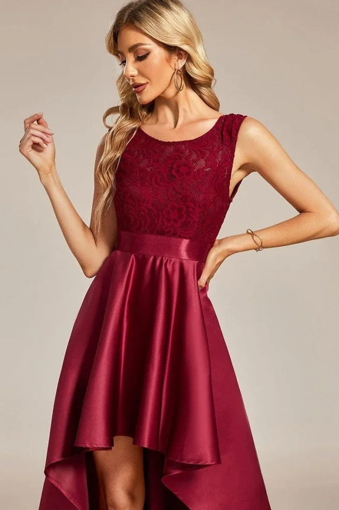 Blush Ruffled Hem Prom Dress