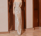 Off-the-Shoulder Sequin Dress