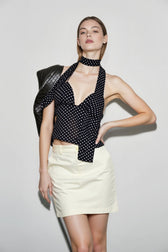 Sexy Open Back Dot Cami Top
