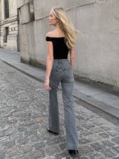 Asymmetrical Neck One Shoulder Off Top