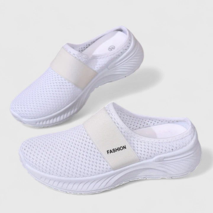 Round Toe Mesh Slip On Sneakers