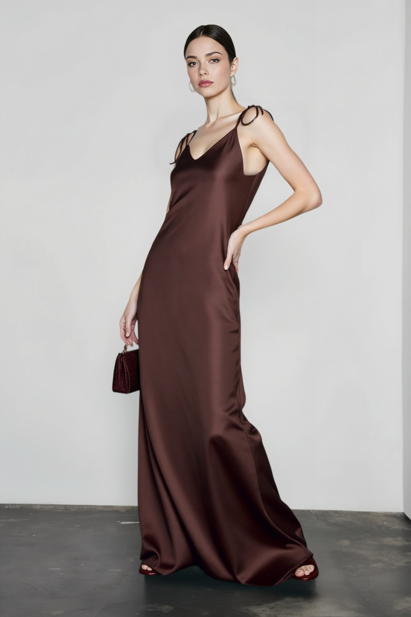 Satin Cami Backless Silk Dress