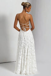 Chiffon Backless Spaghetti Strap Maxi Dress 13