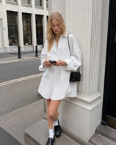 Oversized Striped Large Pockets Shirt