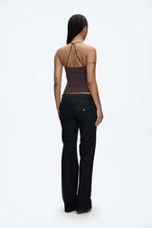 Silver-Tone Strap Slim Fit Cami Top
