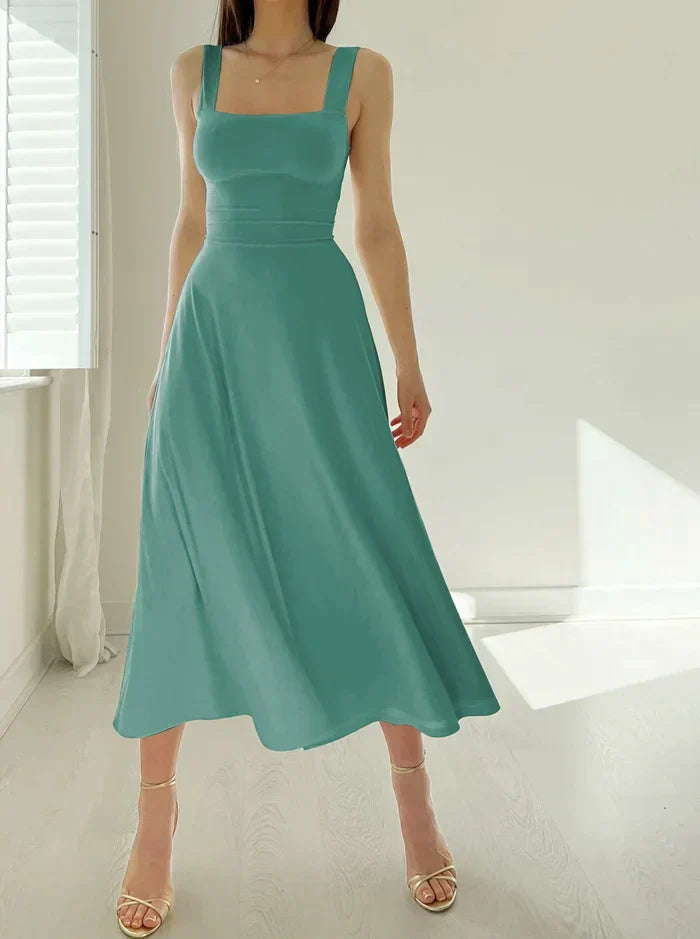 Johana Aesthetic Modern Midi Dress Elevated Occasion Wear