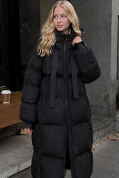 Trendy Long Hooded Puffer Jacket