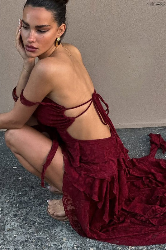 Lace Strapless Party Dress 3
