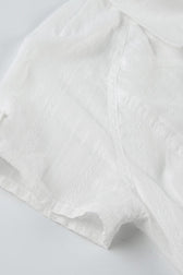 Slim Fit Short Sleeve Textured Blouse