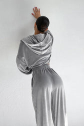 Long Sleeve Velour Track Set Activewear Set