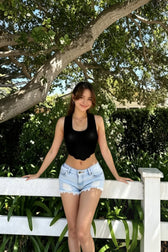 Slim Fit White Crop Top