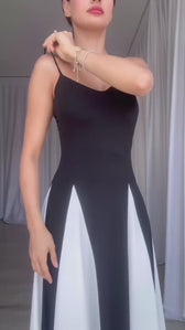 Isabella - Panelled Tulle A-line Slip Maxi Dress - View 4